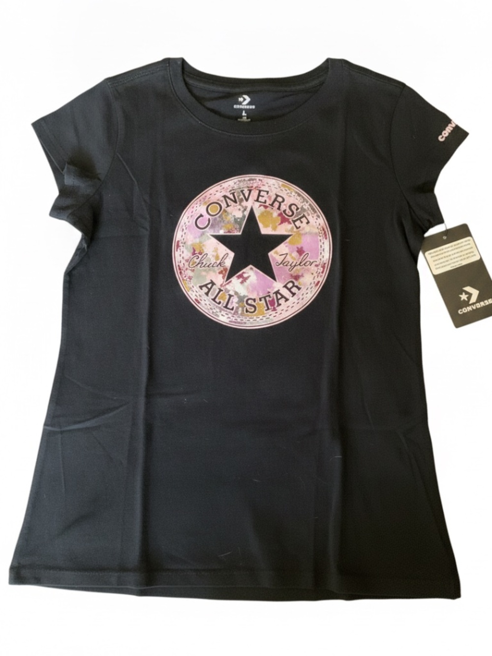 NWT girls converse all stars shirt lg
